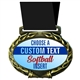 Custom Text Softball Medal in Jam Oval Insert | Softball Award Medal with Custom Text