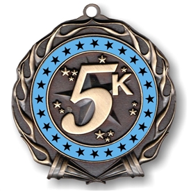 Blue Colored Ring 5K Medal