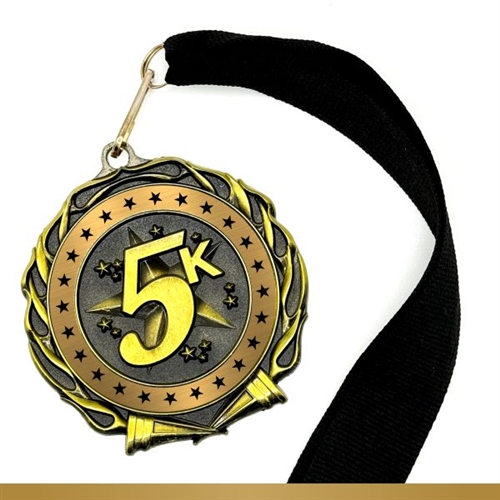 Blue Colored Ring 5K Medal