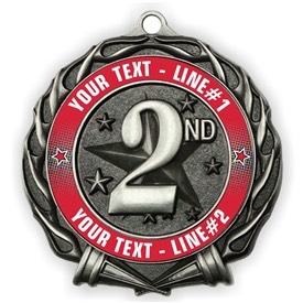 Custom Text 2nd Place Medal