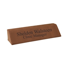 Leather Desk Nameplate