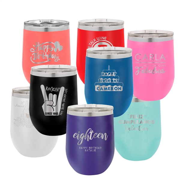 Stainless Vacuum Insulated Stemless Wine Glass