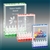 Mirage clear acrylic award showing frosted white laser engraving and full color UV printed personalization options on the backside