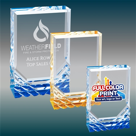 Jewel Mirage Acrylic Award Custom Engraved and Full Color Printed Trophy