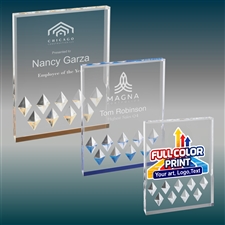 Diamond Mirage Acrylic Award with Custom Laser Engraving and Full Color Print