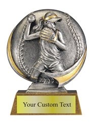 Female Softball Sculpted Resin Trophy