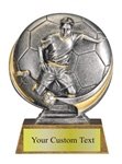 Male Soccer  Sculpted Resin Trophy