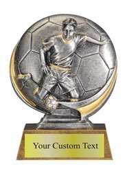 Male Soccer  Sculpted Resin Trophy