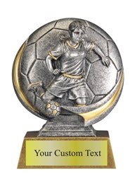 Female Soccer Sculpted Resin Trophy