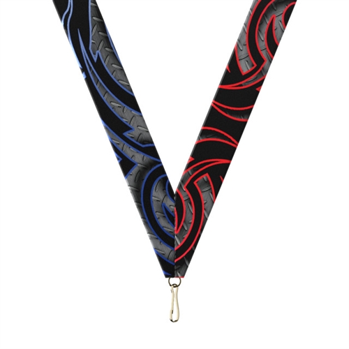 Martial Arts Snap Clip "V" Neck Medal Ribbon
