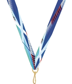Swimming Snap Clip "V" Neck Medal Ribbon