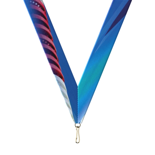 Swimming Snap Clip "V" Neck Medal Ribbon