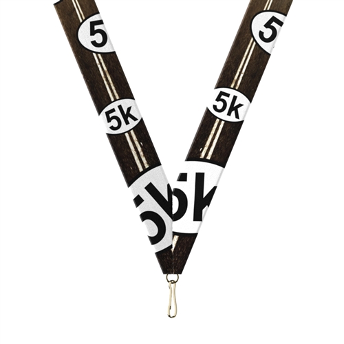 5K Snap Clip "V" Neck Medal Ribbon