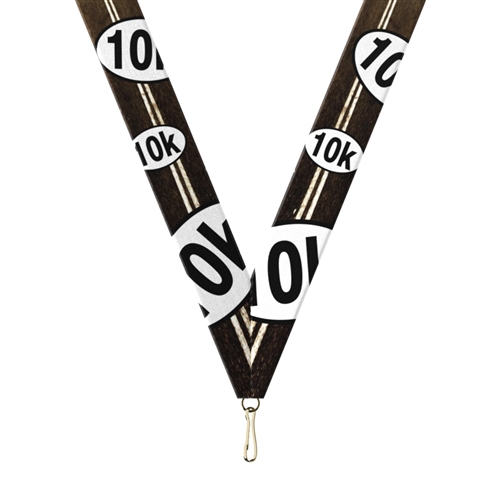 10K Snap Clip "V" Neck Medal Ribbon