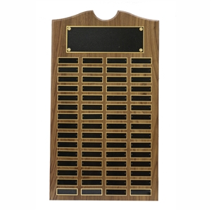 60 Plate Solid Genuine Walnut Perpetual Plaque