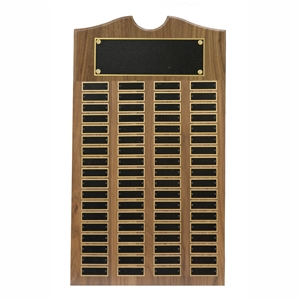 72 Plate Solid Genuine Walnut Perpetual Plaque