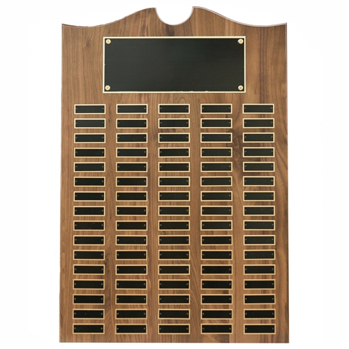 80 Plate Solid Genuine Walnut Perpetual Plaque