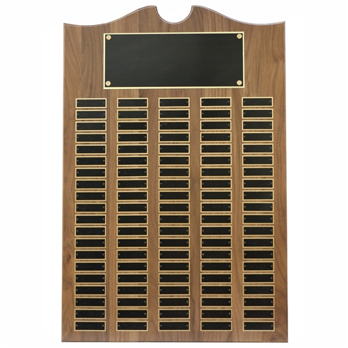 100 Plate Solid Genuine Walnut Perpetual Plaque