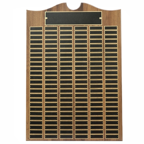 150 Plate Solid Genuine Walnut Perpetual Plaque