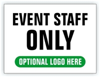 Event Parking Sign - Event Staff Only