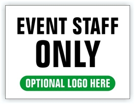 Event Parking Sign - Event Staff Only