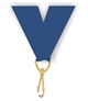 Blue Snap Clip "V" Neck Medal Ribbon