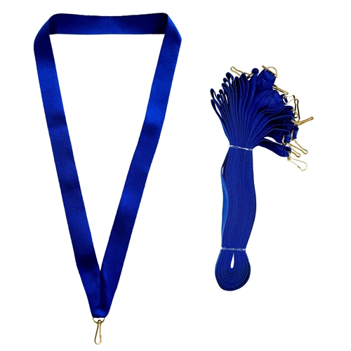 Blue Snap Clip "V" Neck Medal Ribbon