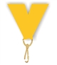 Gold Snap Clip "V" Neck Medal Ribbon