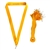 Gold Snap Clip "V" Neck Medal Ribbon