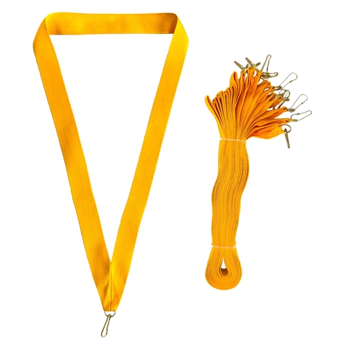 Gold Snap Clip "V" Neck Medal Ribbon