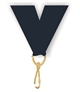 Navy Blue Snap Clip "V" Neck Medal Ribbon