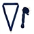 Navy Blue Snap Clip "V" Neck Medal Ribbon