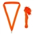 Neon Orange Snap Clip "V" Neck Medal Ribbon
