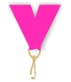 Neon Pink Snap Clip "V" Neck Medal Ribbon