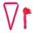 Neon Pink Snap Clip "V" Neck Medal Ribbon