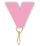 Pink Snap Clip "V" Neck Medal Ribbon