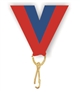 Red/Blue Snap Clip "V" Neck Medal Ribbon