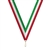 Red/White/Green Snap Clip "V" Neck Medal Ribbon