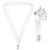 White Snap Clip "V" Neck Medal Ribbon