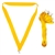 Yellow Snap Clip "V" Neck Medal Ribbon