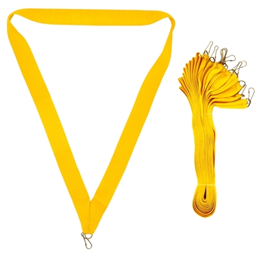 Yellow Snap Clip "V" Neck Medal Ribbon