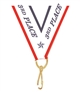 Red/White/Blue 3rd Place Snap Clip "V" Neck Medal Ribbon