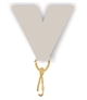 Grey Snap Clip "V" Neck Medal Ribbon