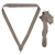 Grey Snap Clip "V" Neck Medal Ribbon