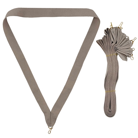 Grey Snap Clip "V" Neck Medal Ribbon