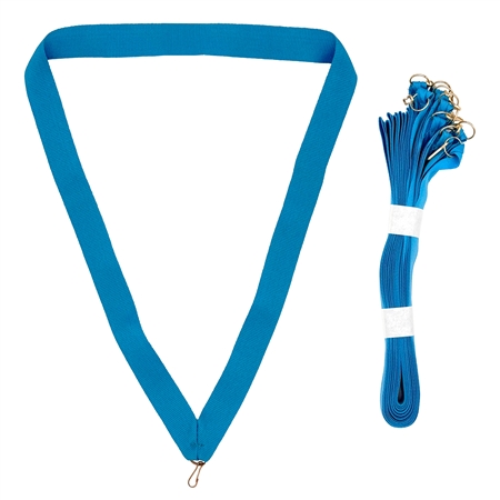 Light Blue Snap Clip "V" Neck Medal Ribbon