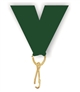Hunter Green Snap Clip "V" Neck Medal Ribbon