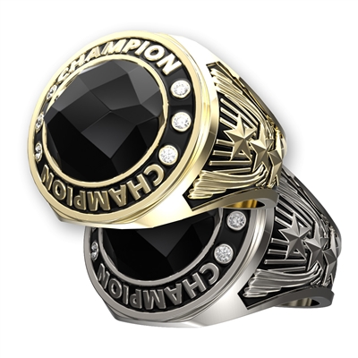 Award Ring Black stone