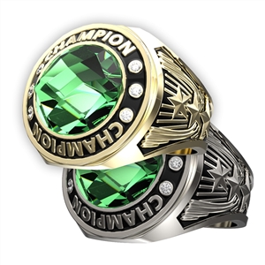 Award Ring Green stone