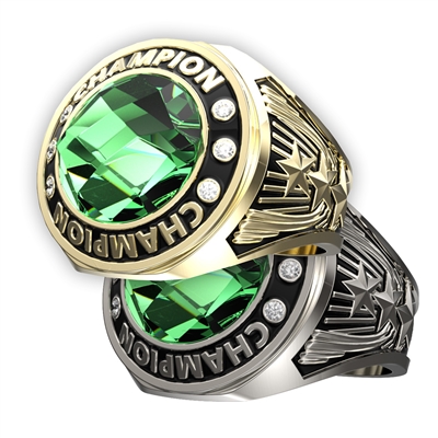 Award Ring Green stone